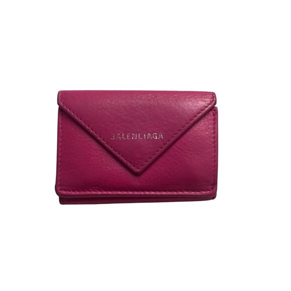 Balenciaga Pink Leather Envelope Card Holder Wallet With Box - Picture 2 of 8